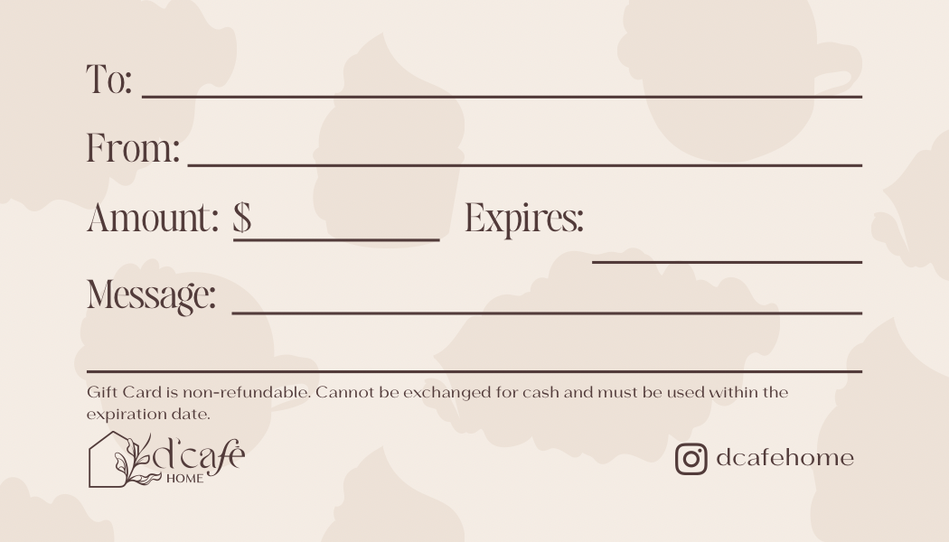 d’café gift card