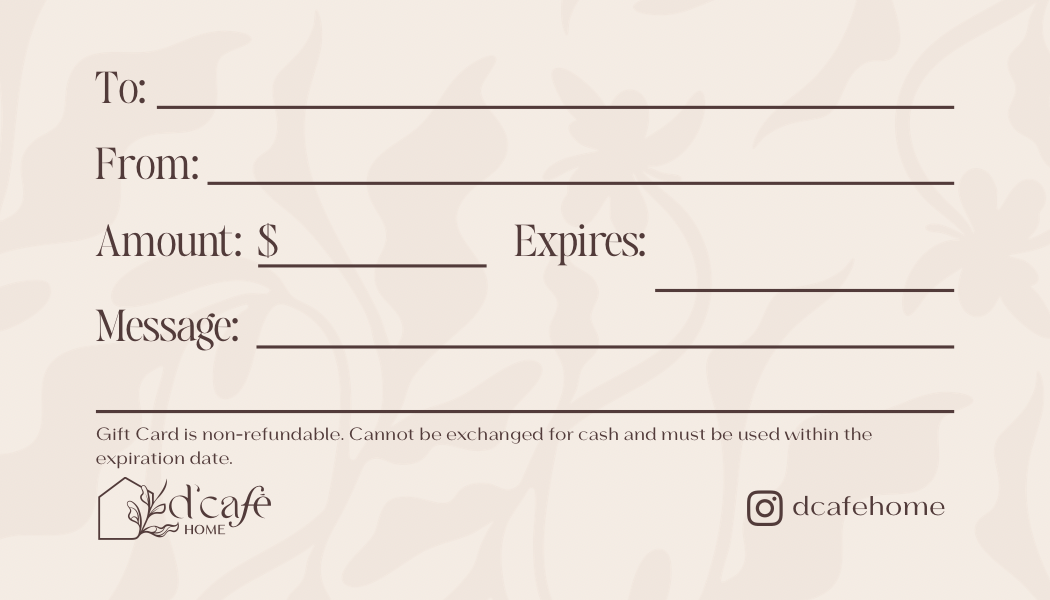 d’café gift card